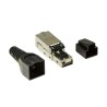 MUFA RJ-45 LOGILINK pt. cablu FTP, SFTP, Cat6a, RJ-45 (T), ecranat, aliaj zinc ecranat, manson, pentru cablu solid/litat AWG22-2