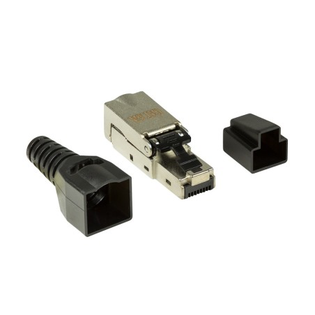 MUFA RJ-45 LOGILINK pt. cablu FTP, SFTP, Cat6a, RJ-45 (T), ecranat, aliaj zinc ecranat, manson, pentru cablu solid/litat AWG22-2