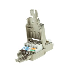 MUFA RJ-45 LOGILINK pt. cablu FTP, SFTP, Cat6a/Cat.7/Cat.8, RJ-45 (T), ecranat, zinc turnat ecranat, manson, pentru cablu cu dia