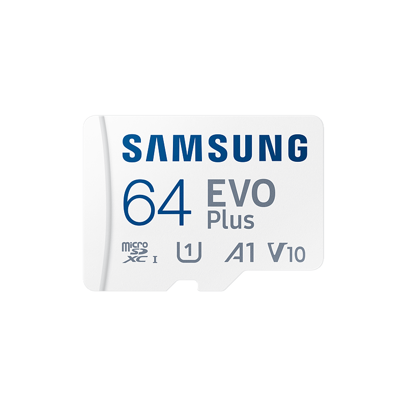 Card memorie Samsung MB-MC64KA/EU, Micro-SDXC, EVO Plus (2021), 64GB, "MB-MC64KA/EU"(timbru verde 0.03 lei)