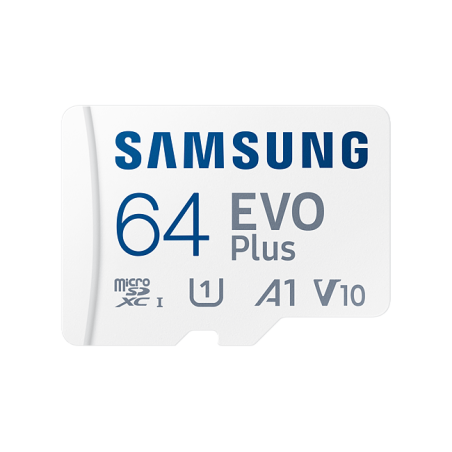 Card memorie Samsung MB-MC64KA/EU, Micro-SDXC, EVO Plus (2021), 64GB, "MB-MC64KA/EU"(timbru verde 0.03 lei)