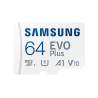 Card memorie Samsung MB-MC64KA/EU, Micro-SDXC, EVO Plus (2021), 64GB, "MB-MC64KA/EU"(timbru verde 0.03 lei)