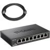 SWITCH D-LINK  8 porturi 10/100Mbps. carcasa metalica, "DES-108" (timbru verde 2 lei)