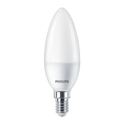 SET 2 becuri LED Philips, soclu E14, putere 7W, forma lumanare, lumina alb calda, alimentare 220 - 240 V, "000008719514310179" (