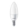 SET 2 becuri LED Philips, soclu E14, putere 7W, forma lumanare, lumina alb calda, alimentare 220 - 240 V, "000008719514310179" (