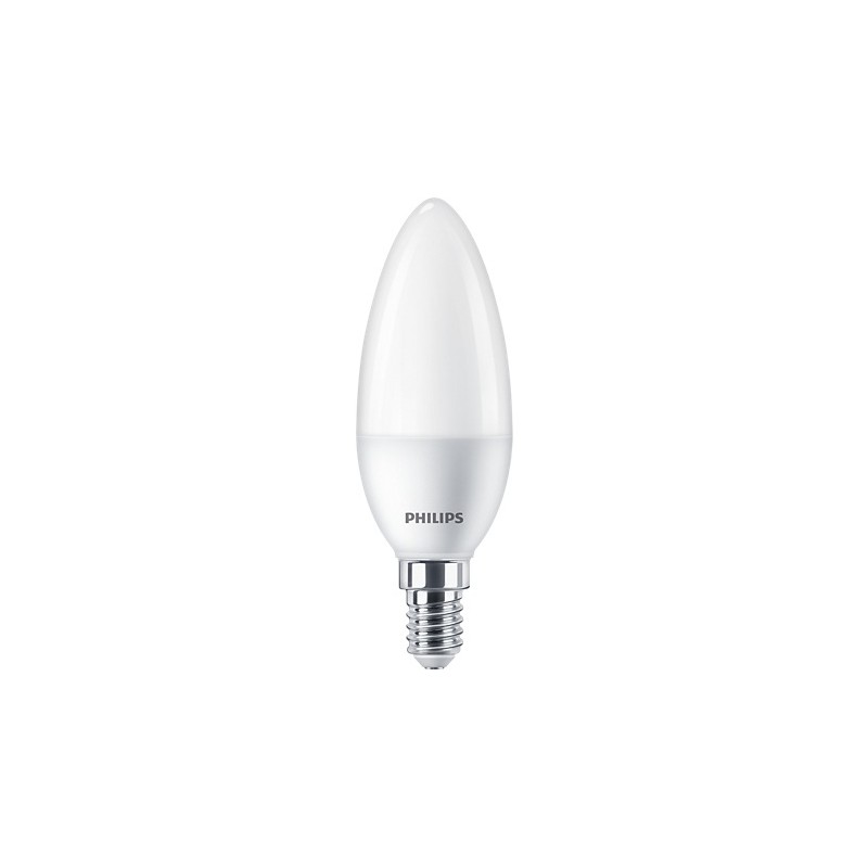 SET 2 becuri LED Philips, soclu E14, putere 7W, forma lumanare, lumina alb rece, alimentare 220 - 240 V, "000008719514310216" (t