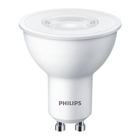SET 3 becuri LED Philips, soclu GU10, putere 4.7W, forma plat, lumina alb calda, alimentare 220 - 240 V, "000008719514393998" (t