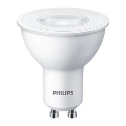 SET 3 becuri LED Philips, soclu GU10, putere 4.7W, forma plat, lumina alb calda, alimentare 220 - 240 V, "000008719514393998" (t