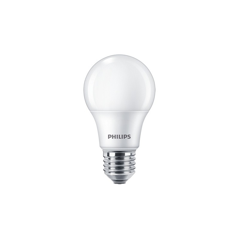 SET 4 becuri LED Philips, soclu E27, putere 8W, forma oval, lumina alb calda, alimentare 220 - 240 V, "000008718699774639" (timb