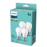 SET 4 becuri LED Philips, soclu E27, putere 8W, forma oval, lumina alb calda, alimentare 220 - 240 V, "000008718699774639" (timb
