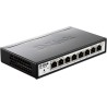 SWITCH D-LINK SMART  8 porturi Gigabit  carcasa metalica, "DGS-1100-08" (timbru verde 2 lei)