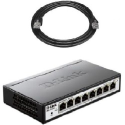 SWITCH D-LINK SMART  8 porturi Gigabit  carcasa metalica, "DGS-1100-08" (timbru verde 2 lei)