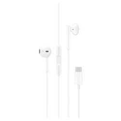 CASTI Huawei  CM 33, pt. smartphone, cu fir, intraauriculare - butoni, microfon pe fir, conectare prin USB Type-C sunet, alb, "5