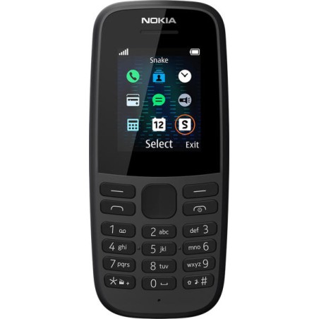 Telefon cu butoane, NOKIA, "105" ecran 1.77 inch, dual sim, memorie interna 4 MB, 2G, OEM, acumulator 800 mAh, albastru, "16KIGL