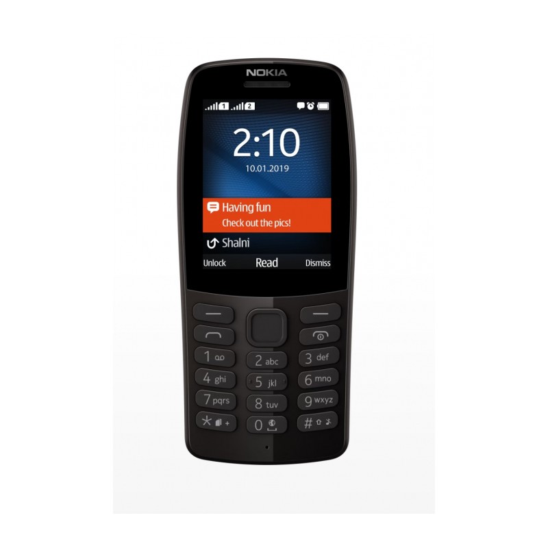 Telefon cu butoane, NOKIA, "210" ecran 2.4 inch, dual sim, rez. camera 0.3 Mpix, memorie interna 16 MB, 2G, OEM, acumulator 1020