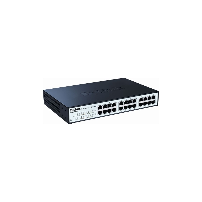 SWITCH D-LINK SMART 24 porturi Gigabit  carcasa metalica, rackabil, "DGS-1100-24" (timbru verde 2 lei)