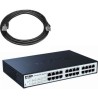 SWITCH D-LINK SMART 24 porturi Gigabit  carcasa metalica, rackabil, "DGS-1100-24" (timbru verde 2 lei)