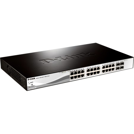 SWITCH D-LINK SMART 24 porturi Gigabit + 4 porturi  Combo SFP, carcasa metalica, rackabil, "DGS-1210-28" (timbru verde 2 lei)