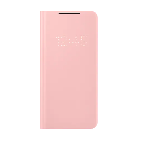 HUSA Smartphone Samsung, pt Galaxy S21+, tip smart book cover, poliuretan, Smart LED View, roz, "EF-NG996PPEGEE"