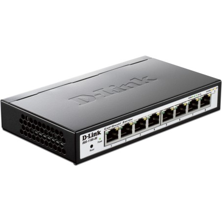 SWITCH D-LINK SMART  8 porturi Gigabit  carcasa metalica, "DGS-1100-08" (timbru verde 2 lei)