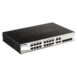 SWITCH D-LINK SMART 16 porturi Gigabit + 4 porturi combo SFP, carcasa metalica, rackabil, "DGS-1210-20" (timbru verde 2 lei)