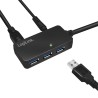 CABLU USB LOGILINK prelungitor, USB 3.0 (T) la 4 x USB 3.0 (M), 10m, activ (permite folosirea unui cablu USB lung), negru, "UA02