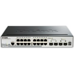 SWITCH D-LINK SMART 16 porturi Gigabit. + 2 porturi SFP + 2 porturi 10G SFP+, carcasa metalica, rackabil, "DGS-1510-20" (timbru 