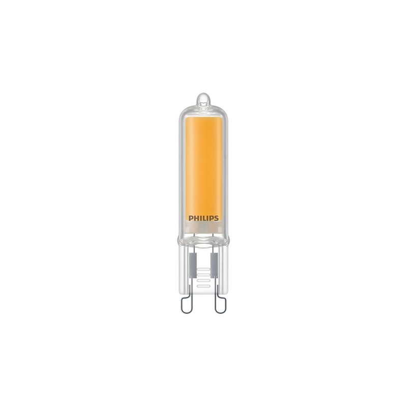 BEC LED Philips, soclu G9, putere 3.5W, forma tub, lumina alb calda, alimentare 220 - 240 V, "000008718699758585" (timbru verde 