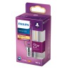BEC LED Philips, soclu E14, putere 2.1W, forma tub, lumina alb calda, alimentare 220 - 240 V, "000008718699783334" (timbru verde