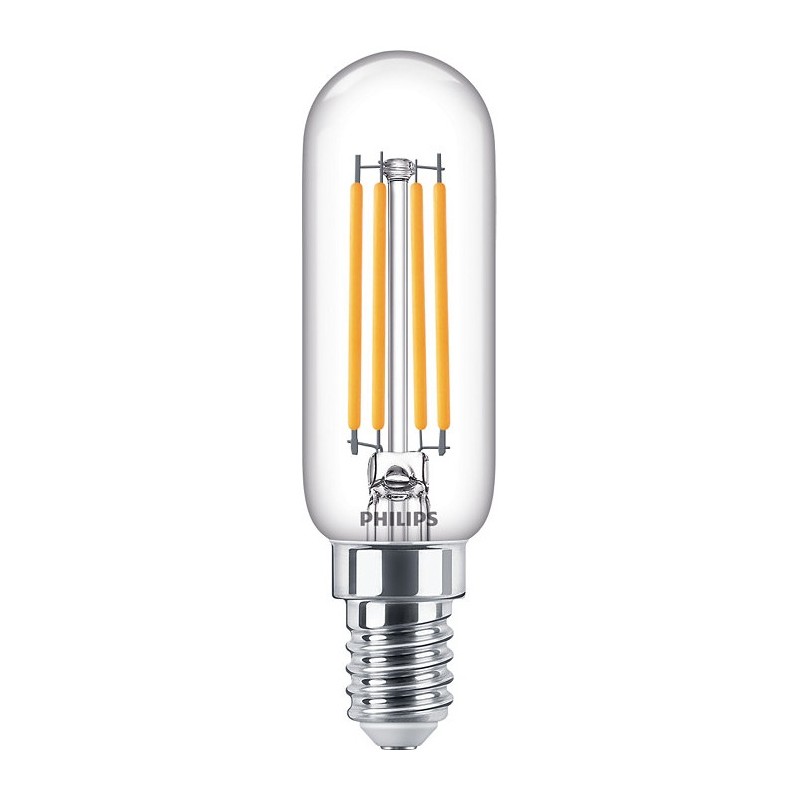 BEC LED Philips, soclu E14, putere 4.5W, forma tub, lumina alb calda, alimentare 220 - 240 V, "000008718699783358" (timbru verde