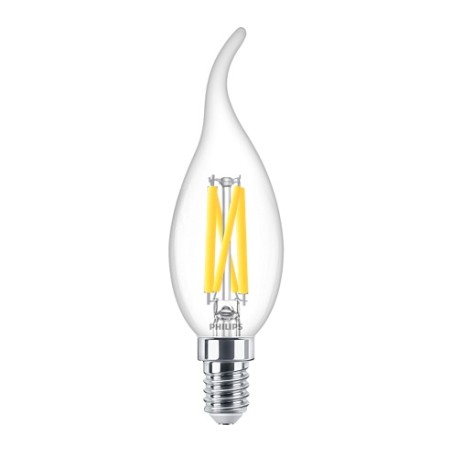BEC LED Philips, soclu E14, putere 3.4W, forma flacara, lumina alb calda, alimentare 220 - 240 V, "000008719514324374" (timbru v