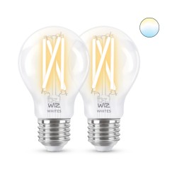 SET 2 becuri smart LED Philips, soclu E27, putere 7W, forma clasic, lumina toate nuantele de alb, alimentare 220 - 240 V, "00000