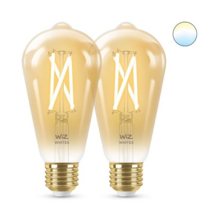 SET 2 becuri smart LED Philips, soclu E27, putere 6.7W, forma clasic, lumina toate nuantele de alb, alimentare 220 - 240 V, "000
