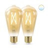 SET 2 becuri smart LED Philips, soclu E27, putere 6.7W, forma clasic, lumina toate nuantele de alb, alimentare 220 - 240 V, "000