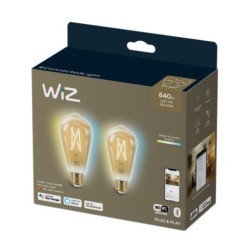 SET 2 becuri smart LED Philips, soclu E27, putere 6.7W, forma clasic, lumina toate nuantele de alb, alimentare 220 - 240 V, "000