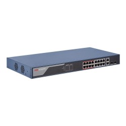 SWITCH. PoE Hikvision, port 10/100x 16 | Gigabit x 2, rackabil, carcasa metalica, "DS-3E1318P-EI" (timbru verde 2 lei)