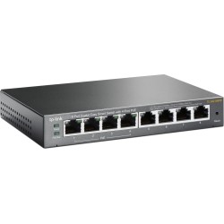 SWITCH PoE TP-LINK  8 porturi Gigabit (4 PoE), IEEE 802.3af, carcasa metalica "TL-SG108PE" (timbru verde 2 lei)