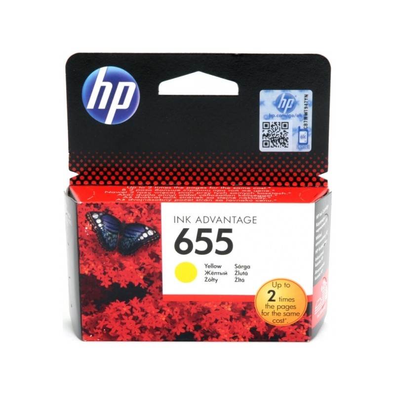 Cartus Cerneala Original HP Yellow, nr.655, pentru DJ3525|4615|4625|5525|6525, , (timbru verde 0.15 lei), "CZ112AE"