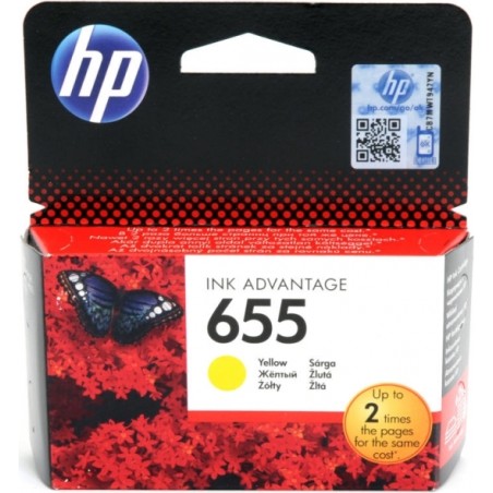 Cartus Cerneala Original HP Yellow, nr.655, pentru DJ3525|4615|4625|5525|6525, , (timbru verde 0.15 lei), "CZ112AE"