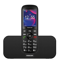Telefon cu butoane, Maxcom, "MM740" ecran 2.4 inch, dual sim, 2G, OEM, acumulator 1000 mAh, negru, "MM740 Black" (timbru verde 0