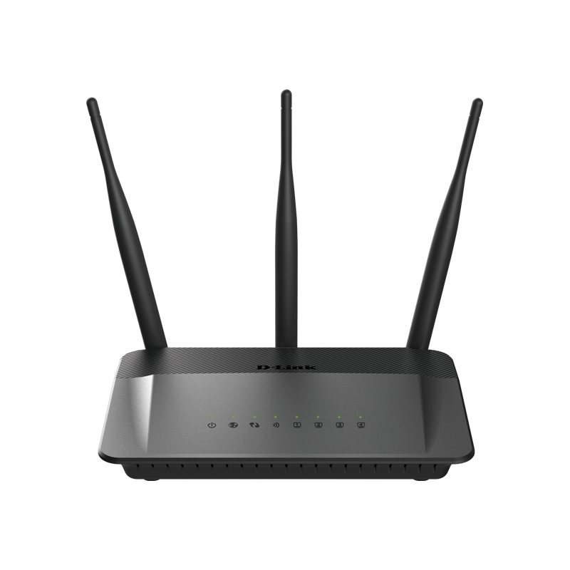 ROUTER D-LINK wireless  750Mbps, 4 porturi 10/100, 3 antene externe, Dual Band AC750 (433/300Mbps), "DIR-809" 45504921 (timbru v