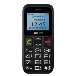 Telefon cu butoane, Maxcom, "MM426" ecran 1.77 inch, dual sim, 2G, OEM, acumulator 600 mAh, negru, "MM426 Black" (timbru verde 0