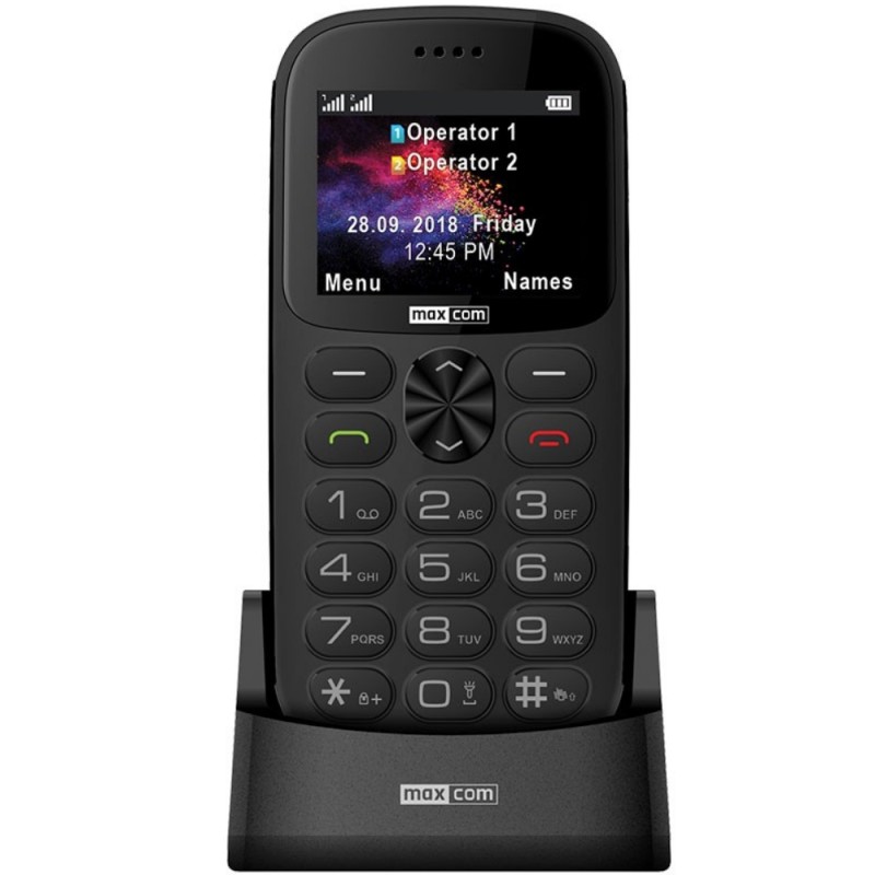 Telefon cu butoane, Maxcom, "MM471" ecran 2.2 inch, dual sim, rez. camera 2 Mpix, 2G, OEM, acumulator 1400 mAh, gri, "MM471 Gray