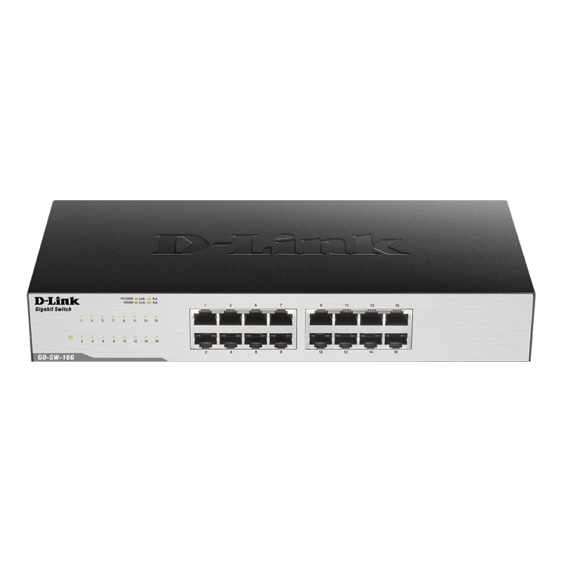SWITCH D-LINK 16 porturi Gigabit, carcasa metal, "GO-SW-16G" (timbru verde 2 lei)