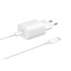 Incarcator retea 220V Samsung, USB Type C, 25W, fast charge, alb, "EP-TA800XWEGWW" (timbru verde 0.18 lei)