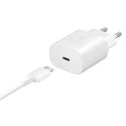 Incarcator retea 220V Samsung, USB Type C, 25W, fast charge, alb, "EP-TA800XWEGWW" (timbru verde 0.18 lei)