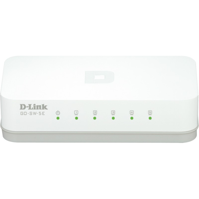 SWITCH D-LINK  5 porturi 10/100Mbps, carcasa plastic, "GO-SW-5E" (timbru verde 2 lei)