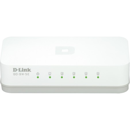 SWITCH D-LINK  5 porturi 10/100Mbps, carcasa plastic, "GO-SW-5E" (timbru verde 2 lei)