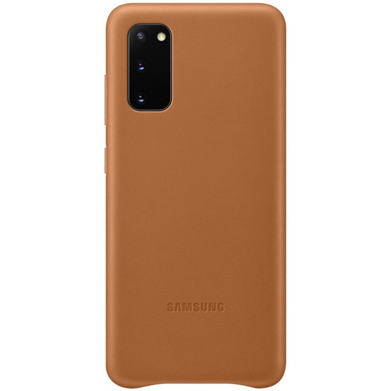 HUSA Smartphone Samsung, pt Galaxy S20, tip back cover (protectie spate), piele, ultrasubtire, maro, "EF-VG980LAEGEU"