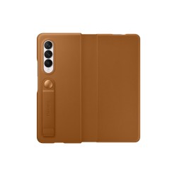 HUSA Smartphone Samsung, pt Galaxy Z Fold3, tip back cover (protectie spate), piele, ultrasubtire, maro, "EF-FF926LAEGWW"
